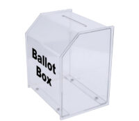 Custom plexiglass house-shaped election vote box BBS-917 Custom plexiglass house-shaped election vote box