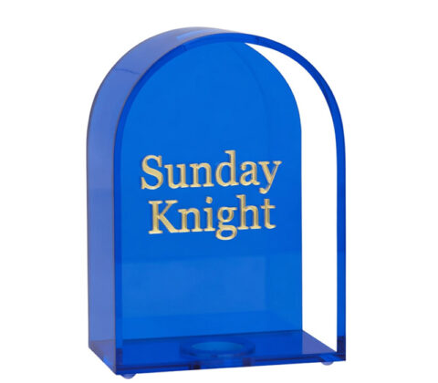 Custom acrylic arch shaped money donation box