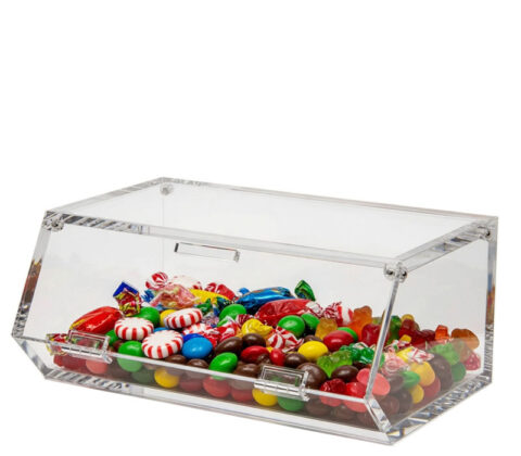 Custom acrylic pentagon candy storage box
