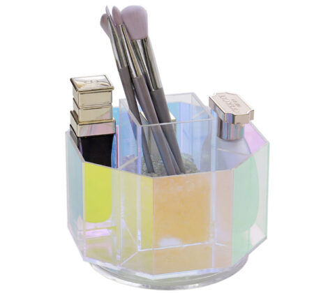 Custom plexiglass octagon spinning makeup holder box