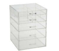 Custom plexiglass skincare makeup 5 drawers box BMB-358 Custom plexiglass skincare makeup 5 drawers box