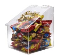 Custom acrylic wall bulk snack dispenser BSC-268 Custom acrylic wall bulk snack dispenser