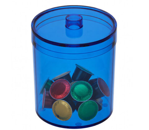Custom acrylic round coffee pods storage jar