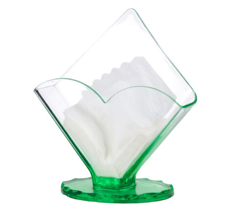 Custom acrylic diamond shape table standing tissue holder