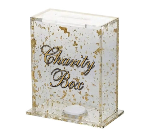 Custom acrylic money charity box