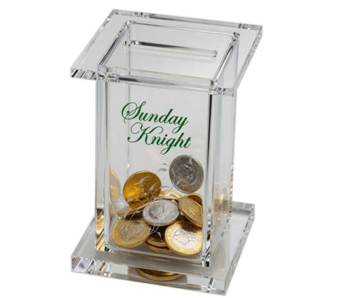 Custom acrylic money coin collection box