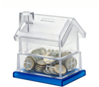Custom acrylic house shape restaurants tips container BDB-449 Custom acrylic house shape restaurants tips container