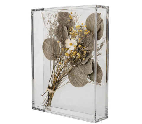 Custom acrylic wall dry flower display box