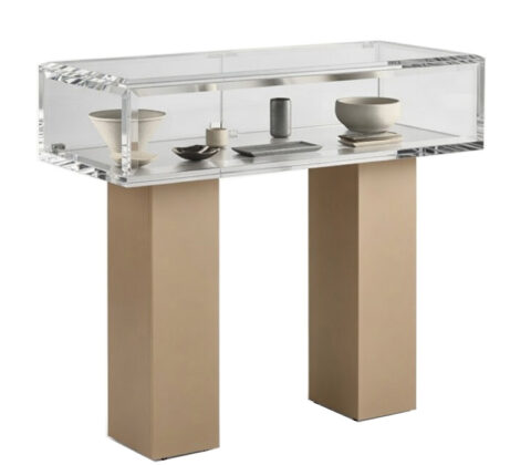 Custom acrylic display case with pedestal