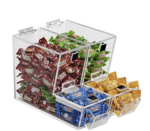 Custom acrylic candy storage bins