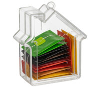 Custom house shaped acrylic tea bag storage box BFD-506 Custom house shaped acrylic tea bag storage box