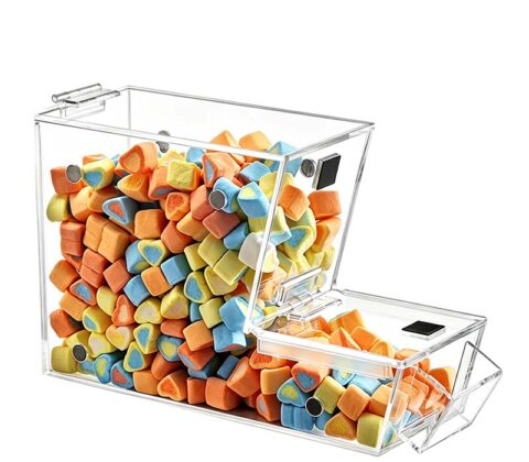 Custom acrylic retail shop candy dispenser box