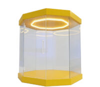 Custom hexagon acrylic retail shop illuminated showcase BLD-204 Custom hexagon acrylic retail shop illuminated showcase