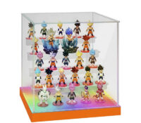Custom acrylic 5 tiers mini toys LED display box BLD-206 Custom acrylic 5 tiers mini toys LED display box