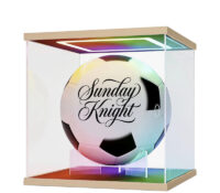 Custom acrylic soccer illuminated display case BLD-207 Custom acrylic soccer illuminated display case