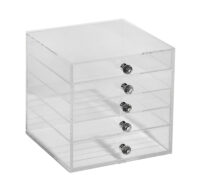 Custom plexiglass beauty skincare 5 drawers box BMB-364 Custom plexiglass beauty skincare 5 drawers box
