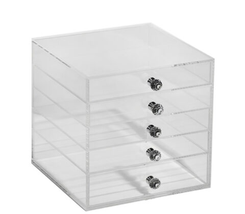 Custom plexiglass beauty skincare 5 drawers box