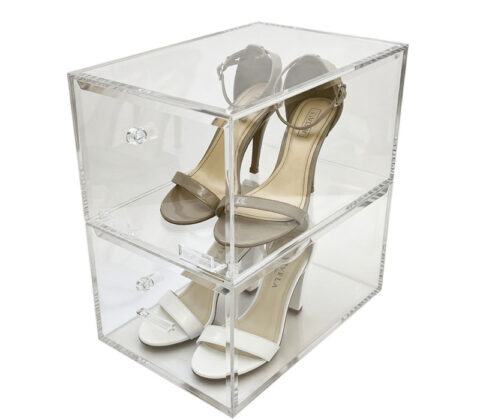 Custom acrylic shoe drawers stackable storage box
