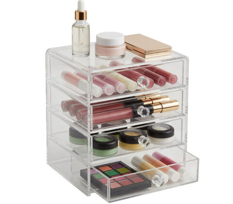 Custom acrylic makeup drawers organizer box