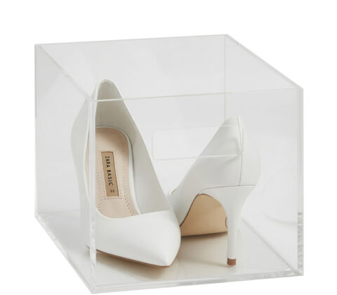 Custom acrylic premium shoe organizer bin