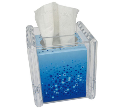Custom plexiglass hotel facial tissue holder box