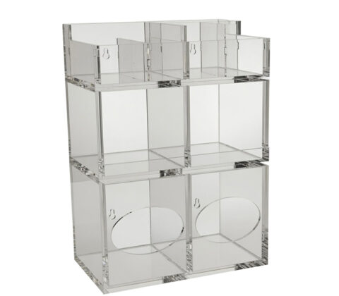 Custom plexiglass wall multifunctional tissue dispenser