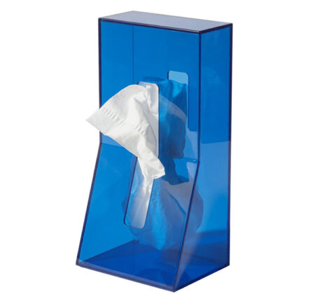 Custom plexiglass wall facial tissue box