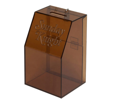 Custom plexiglass election box with padlock & key