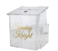 Custom plexiglass vote box with pamphlet holder BBS-931 Custom plexiglass vote box with pamphlet holder