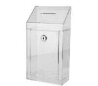 Custom acrylic lockable charity donation collection box BDB-456 Custom acrylic lockable charity donation collection box