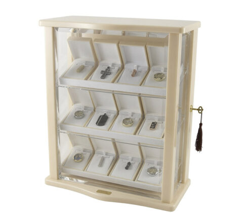 Custom acrylic lockable jewelry display cabinet