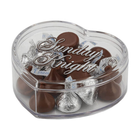 Custom heart shaped acrylic chocolate gift box
