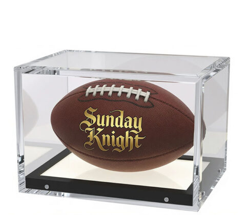 Custom acrylic football LED display case