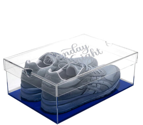 Custom hexagon plexiglass sports shoes storage box