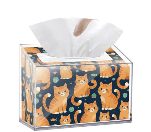 Custom acrylic hand towel holder box