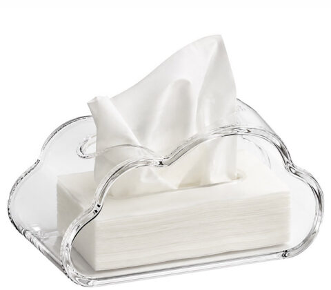 Custom cloud shape acrylic tissue paper holder box