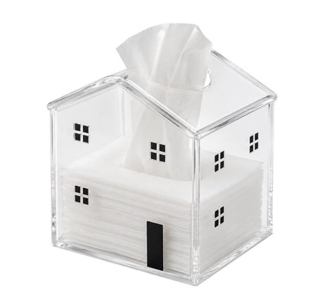 Custom house shape acrylic napkin holder box