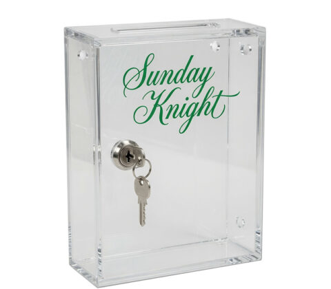 Custom acrylic wall locking ballot box