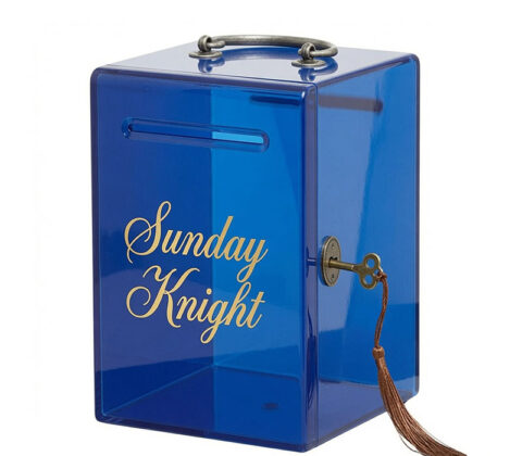 Custom acrylic election proposal box box with carrying handle