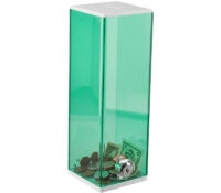 Custom tall acrylic locking donation charity box BDB-458 Custom tall acrylic locking donation charity box