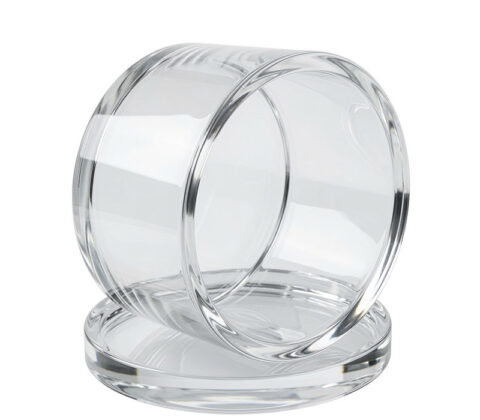 Custom round acrylic storage display box with lid