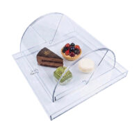 Custom half round acrylic countertop cake pastry box BFD-515 Custom half round acrylic countertop cake pastry box