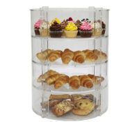 Custom acrylic 4 tiers bread cupcake display box BFD-520 Custom acrylic 4 tiers bread cupcake display box