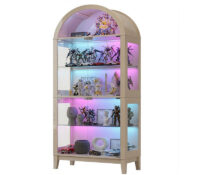 Custom top arched acrylic collectibles LED display cabinet BLD-216 Custom top arched acrylic collectibles LED display cabinet