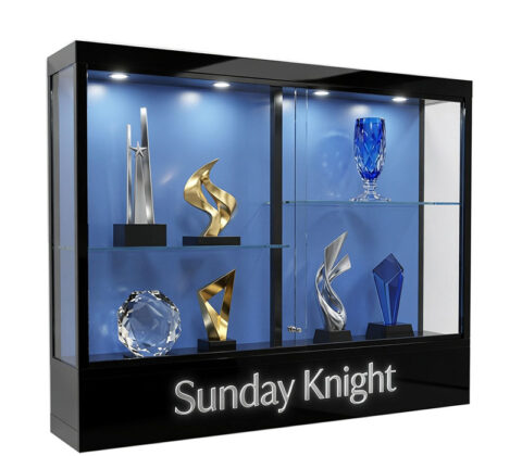 Custom acrylic awards trophy LED display cabinets
