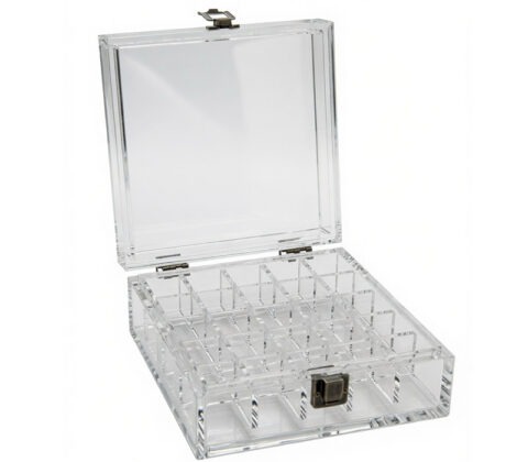 Custom acrylic lockable essential oil storage box