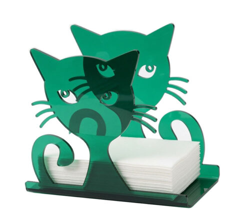 Custom cat shaped acrylic elegant napkin holder