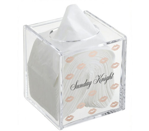 Custom acrylic boutique tissue holder box