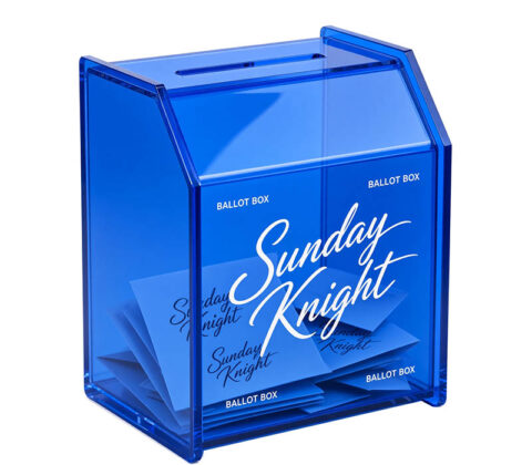Custom acrylic ballot tender box