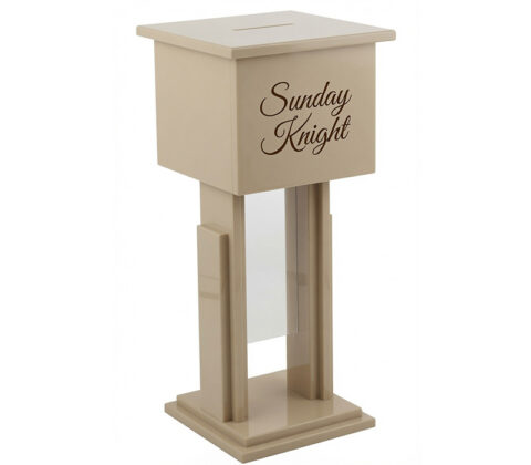 Custom acrylic floor stand donation charity box